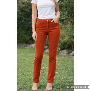 Vintage Y2K Liz Claiborne Corduroy Pants Women's 12 Rusty Orange Preppy Capsule